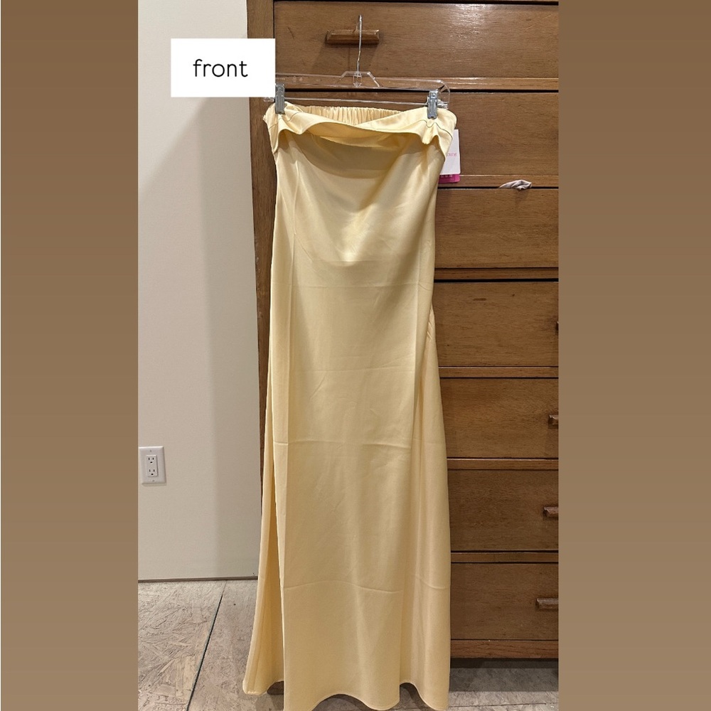 Yellow Strapless Gown